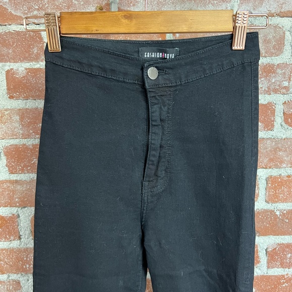 FASHION NOVA high rise stretch skinny jeans black, 5 - Picture 8 of 9